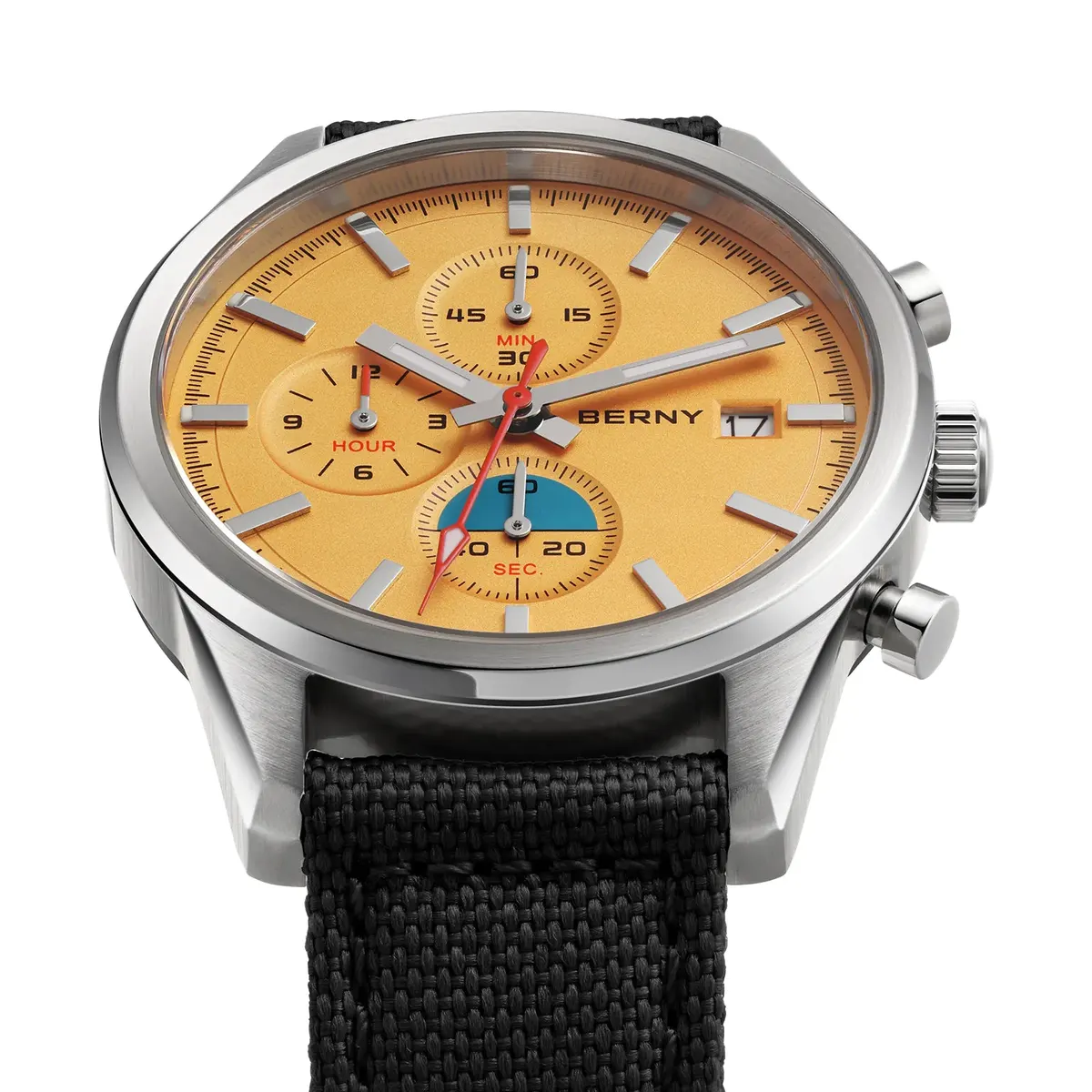 Montre Berny Quartz – Orange / Noir