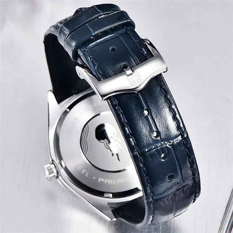 Montre Pagani Design Quartz 40 mm – Argent bleu