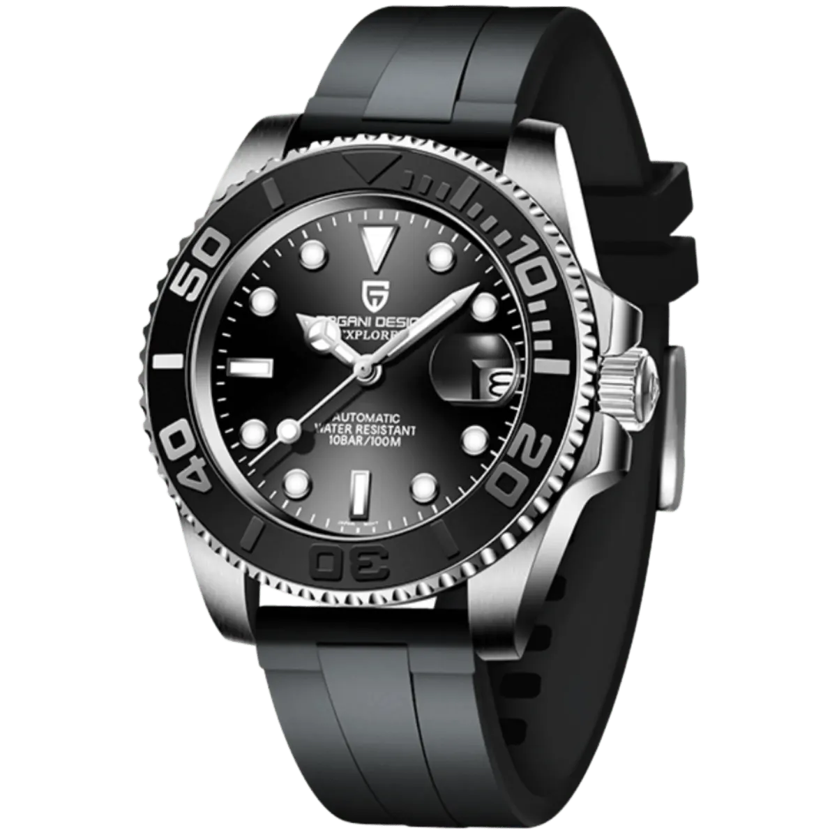 Montre Pagani Design PD-1651 Automatique 40 mm – Noir / Caoutchouc