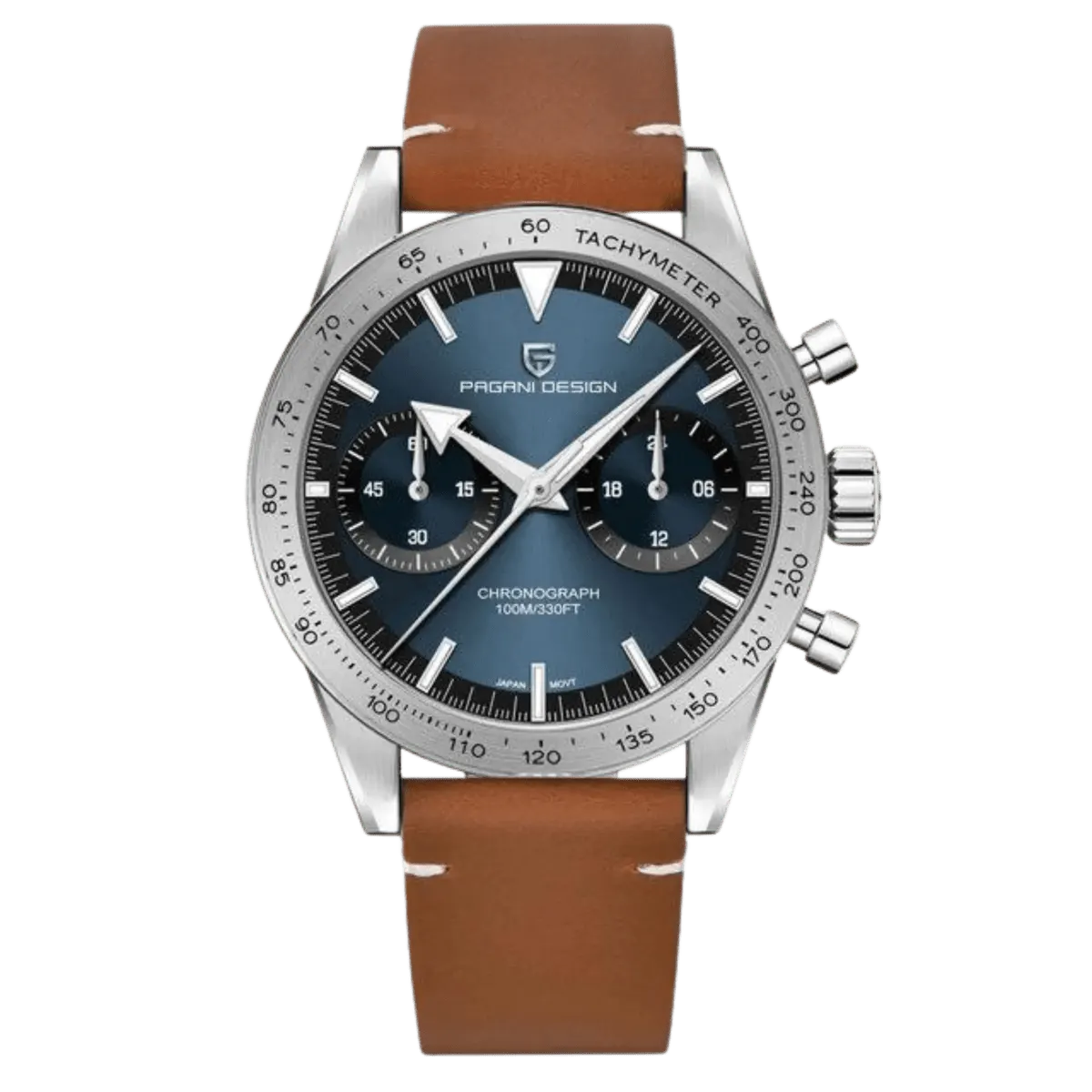Montre Pagani Design PD-1766 Méca-quartz 40 mm – Bleu / Cuir