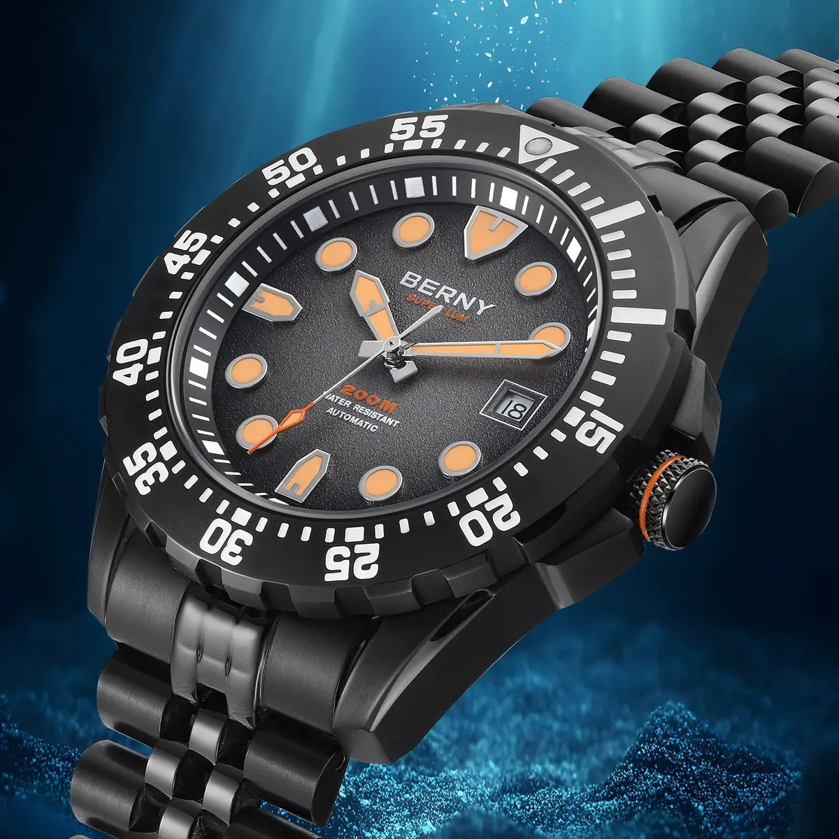 Montre Berny AM151MS – Noir / Orange