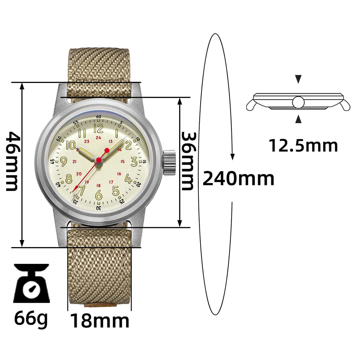 Montre Addiesdive AD2076 – Beige