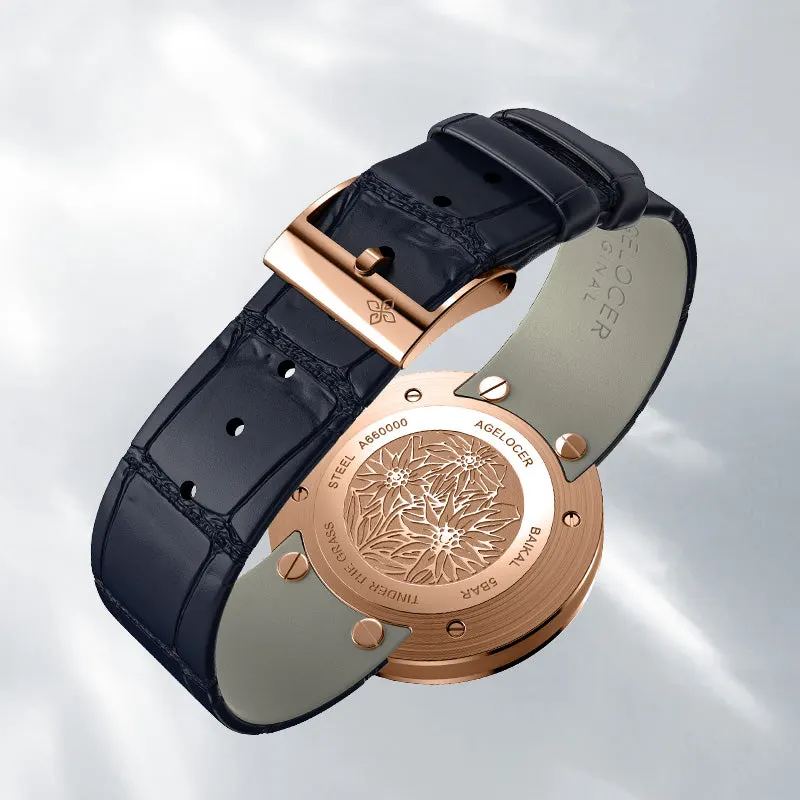 Montre Agelocer Quartz 36 mm – Bleu or