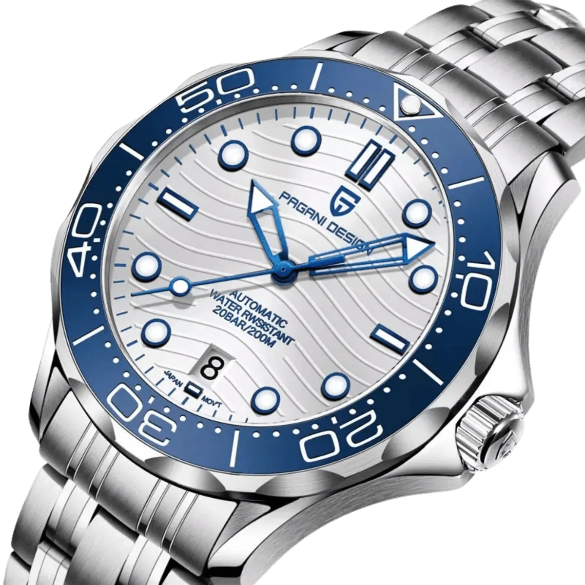 Montre Pagani Design Automatique 42 mm – Bleu / Nylon