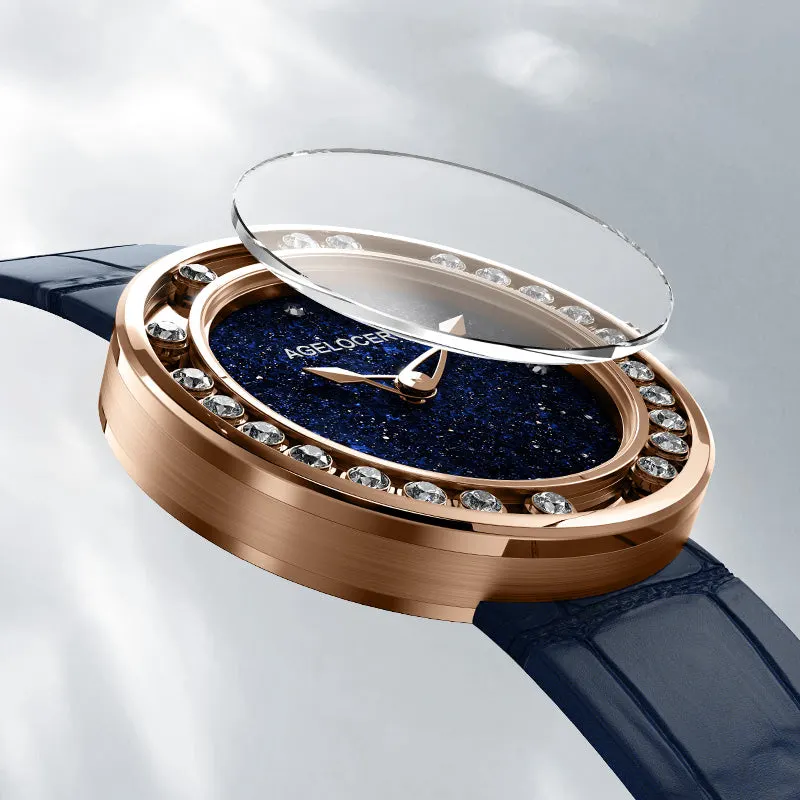 Montre Agelocer Quartz 36 mm – Bleu or