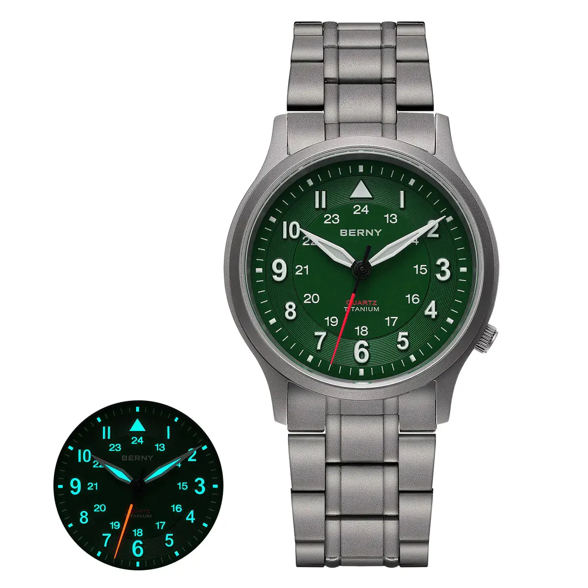 Montre Berny T2596MS Quartz – Vert