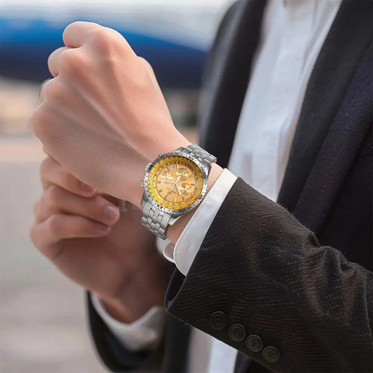 Montre Berny Quartz – Jaune
