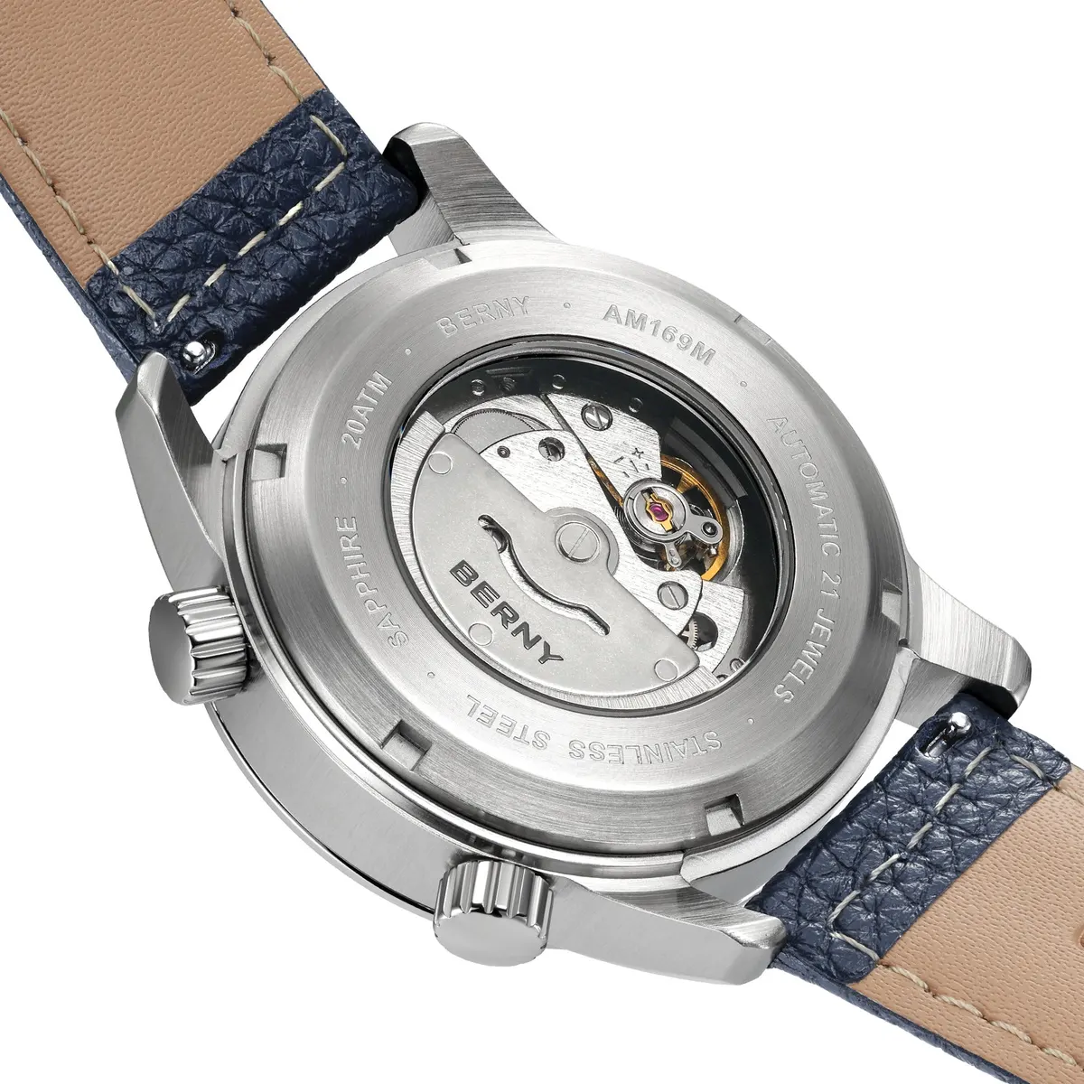 Montre Berny AM169M – Argent / Bleu
