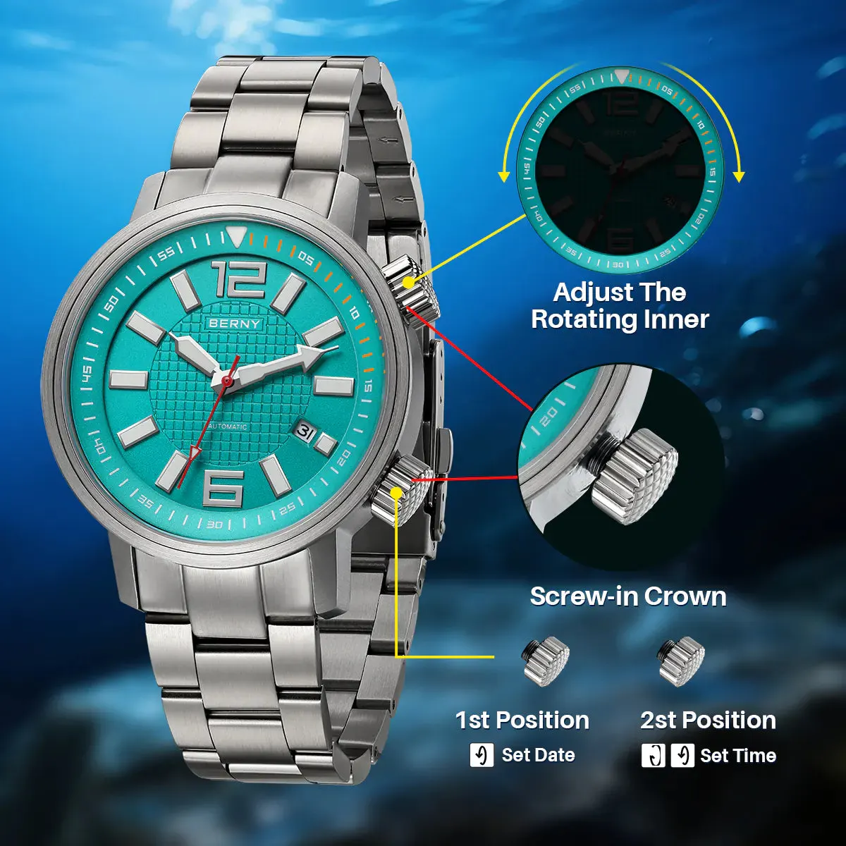 Montre Berny AM181MS – Vert