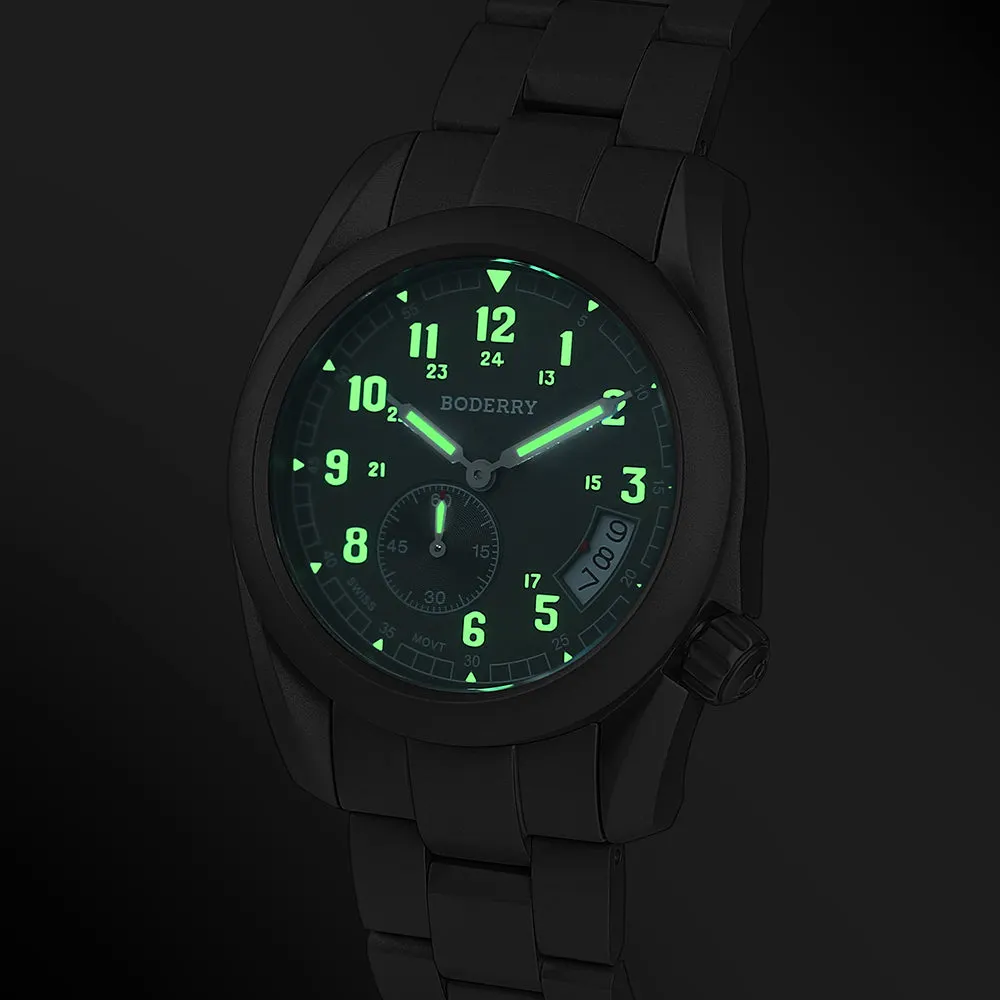 Montre Boderry Quartz 38 mm – Bracelet vert