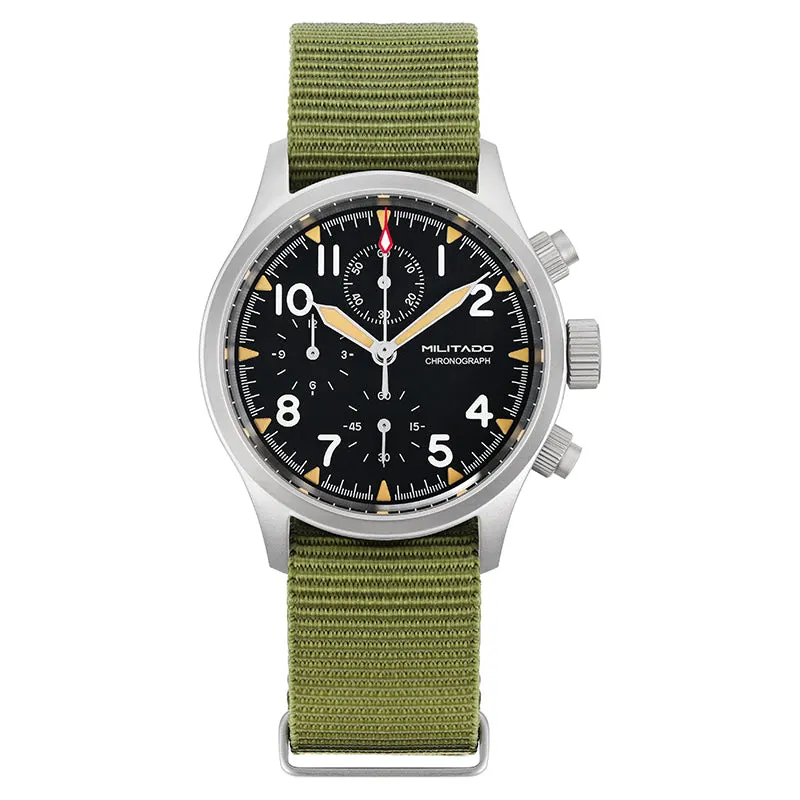 Montre Militado ML1868-2 Méca-quartz 39 mm – Vert nylon