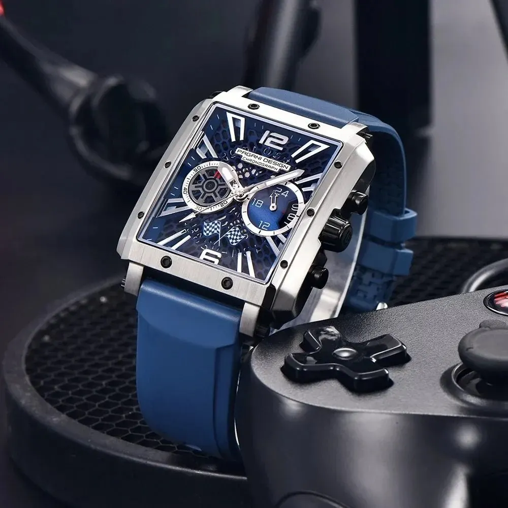 Montre Pagani Design Méca-quartz 42 mm – Or bleu