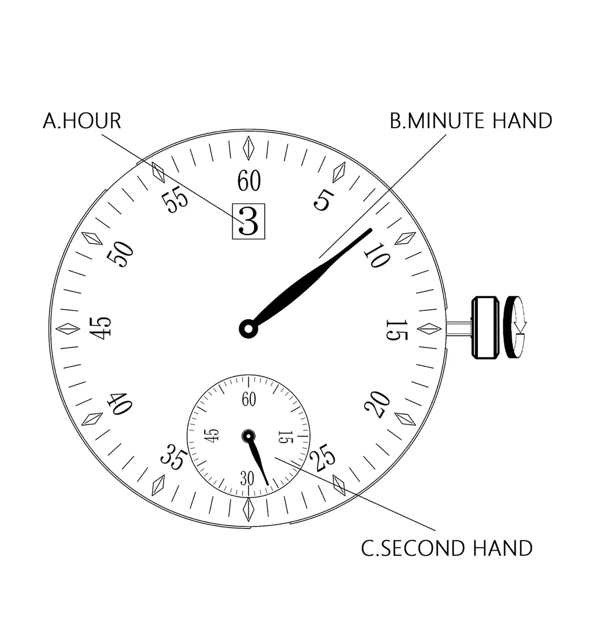 Montre Sugess S451-1 – Bracelet gris cuir