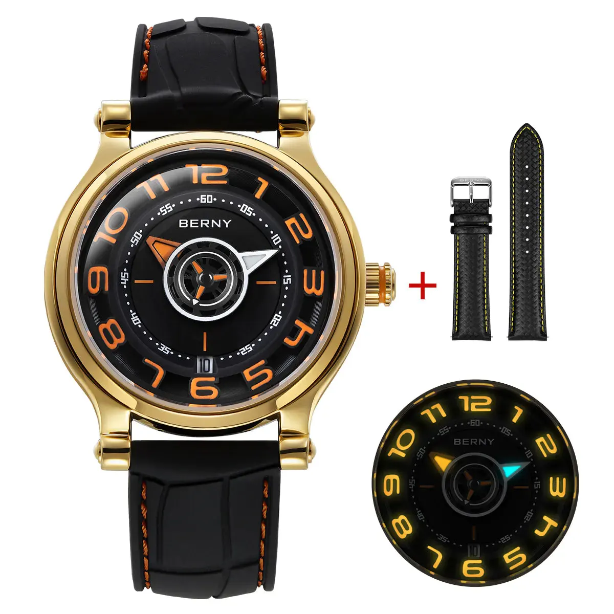 Montre Berny AM053VM Automatique – Orange / Or