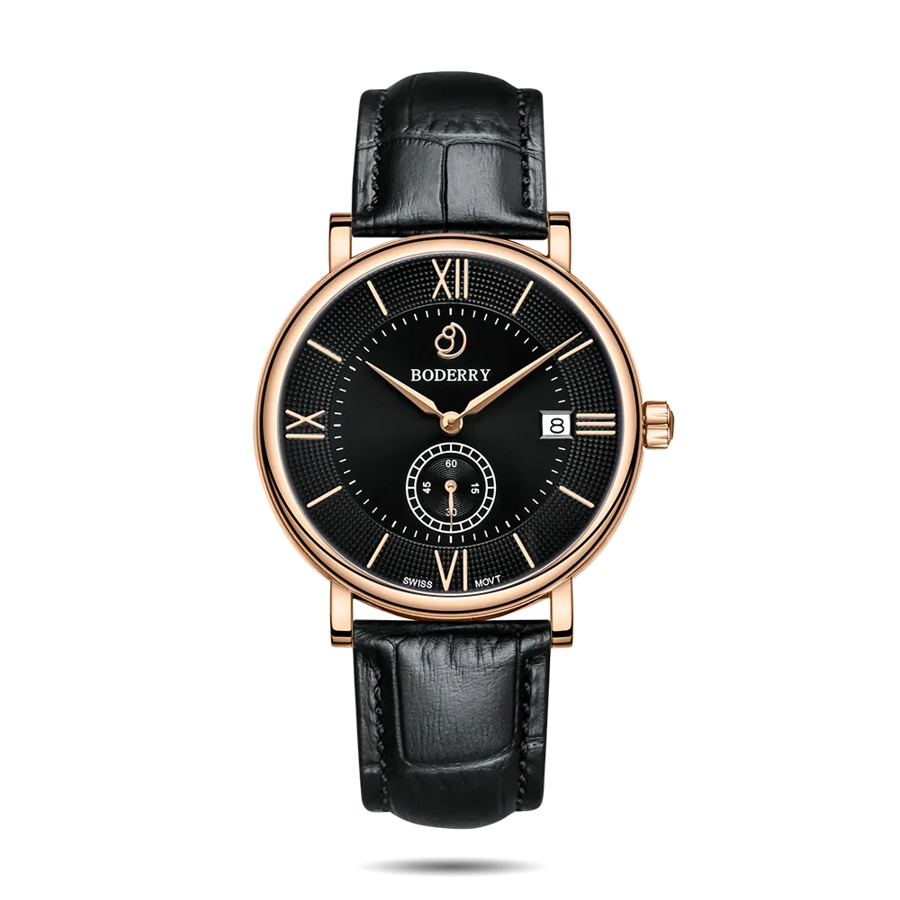 Montre Boderry Quartz 40 mm – Foncé