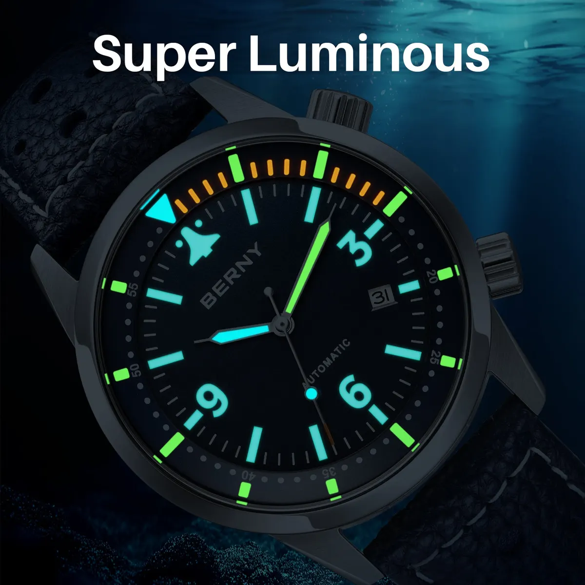 Montre Berny AM169M – Argent / Bleu