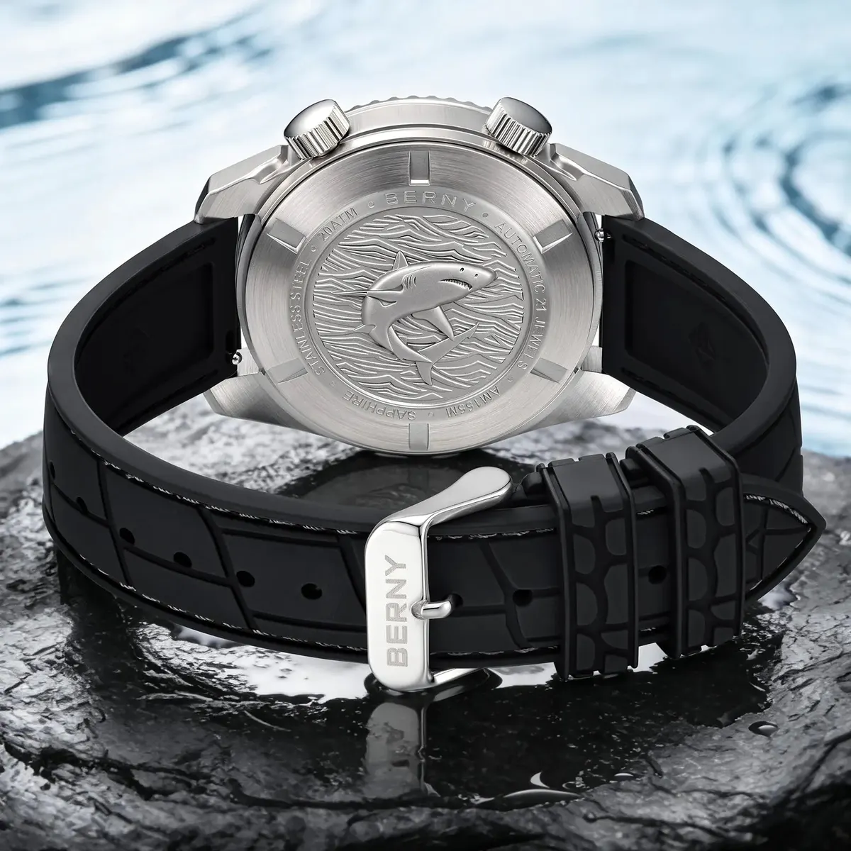 Montre Berny AM155M – Argent / Blanc