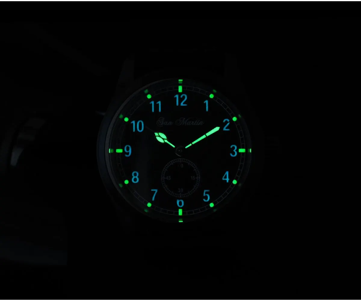 Montre San Martin 6004 Quartz 37 mm – Bracelet cuir