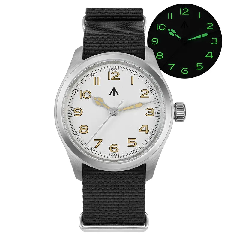 Montre Militado ML08 Quartz 38 mm – Blanc / Nylon