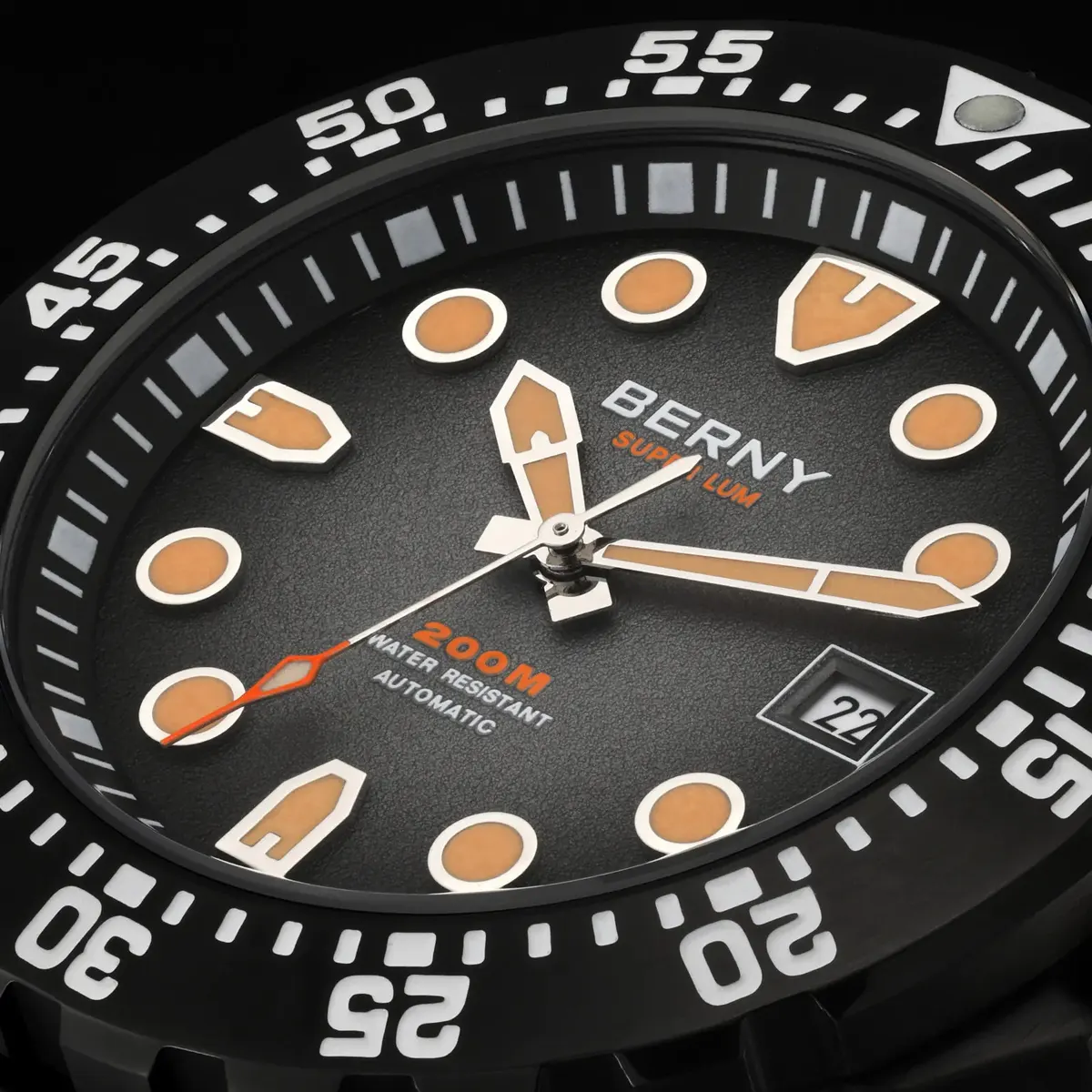 Montre Berny AM151MS – Noir / Orange