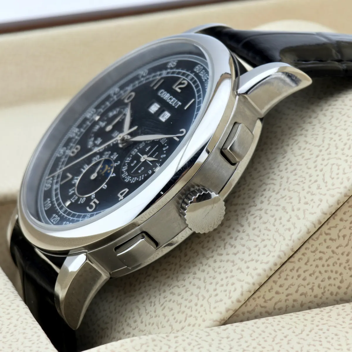 Montre Corgeut Automatique 41 mm – Blanc argent