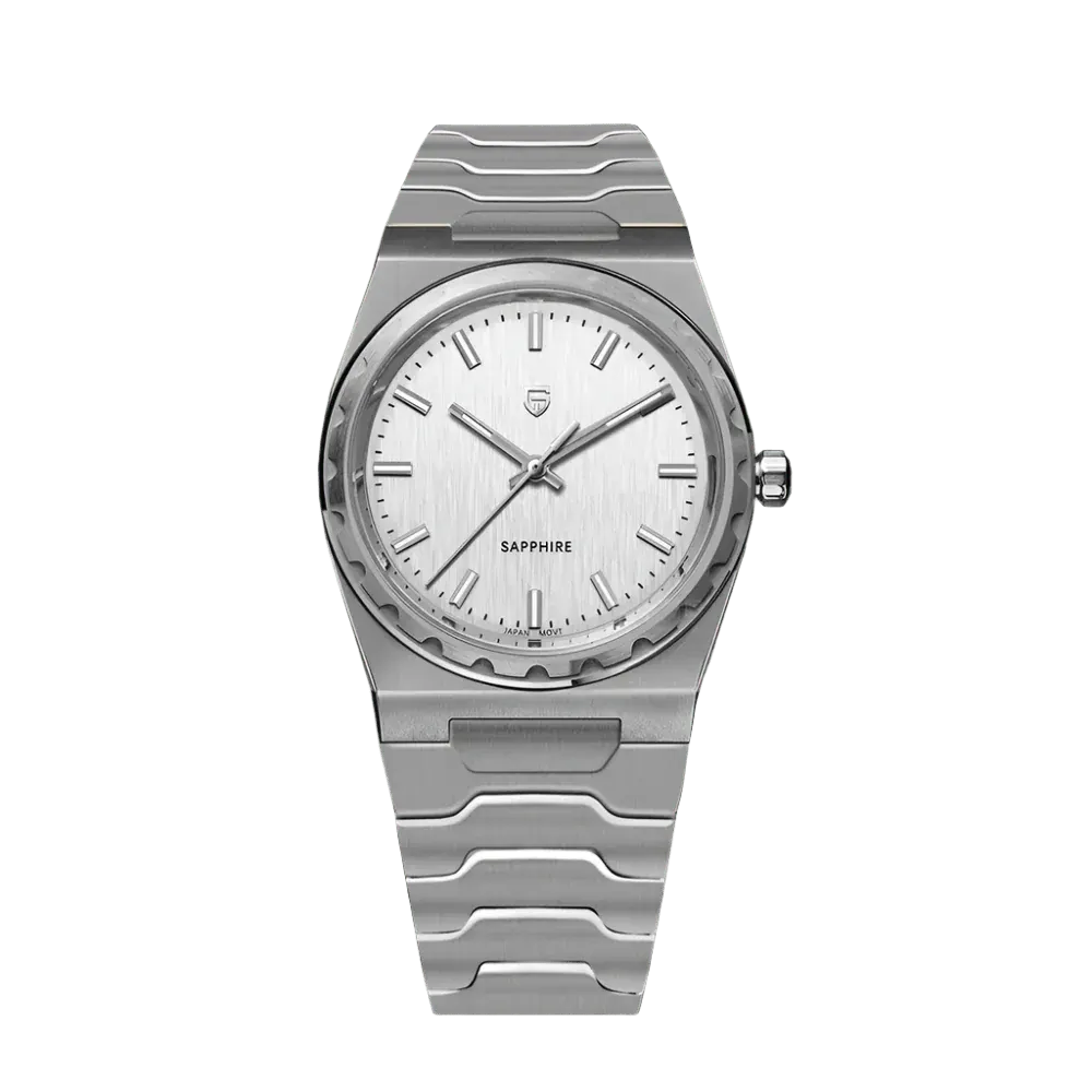 Montre Pagani Design PD-YS020 Quartz 37 mm – Argent blanc / Acier