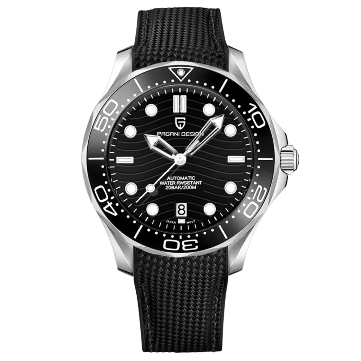 Montre Pagani Design PD-1685 Automatique 42 mm – Noir / Nylon