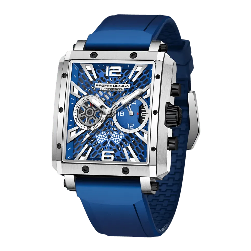 Montre Pagani Design PD-1725 Méca-quartz 42 mm – Argent bleu