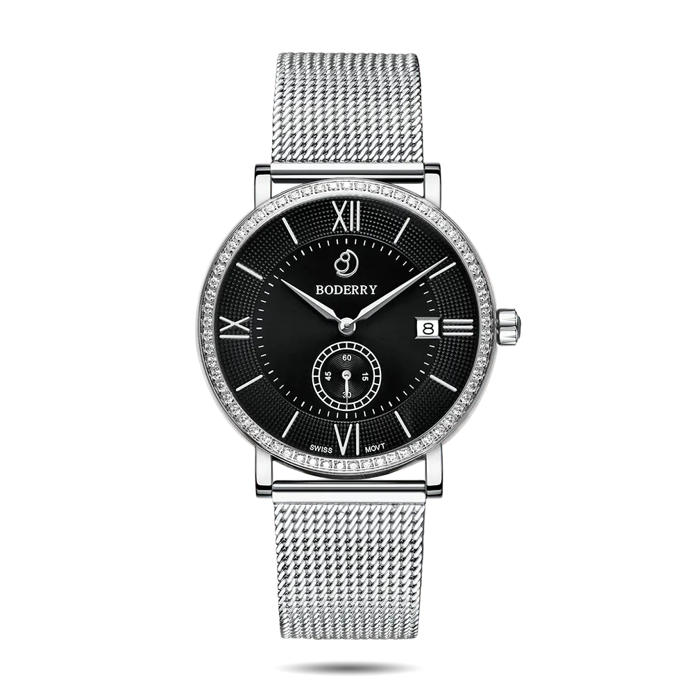Montre Boderry Quartz 40 mm – Foncé