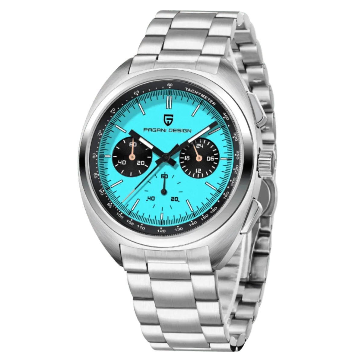Montre Pagani Design PD-1782 Méca-quartz 39 mm – Bleu ciel / Bracelet Oyster
