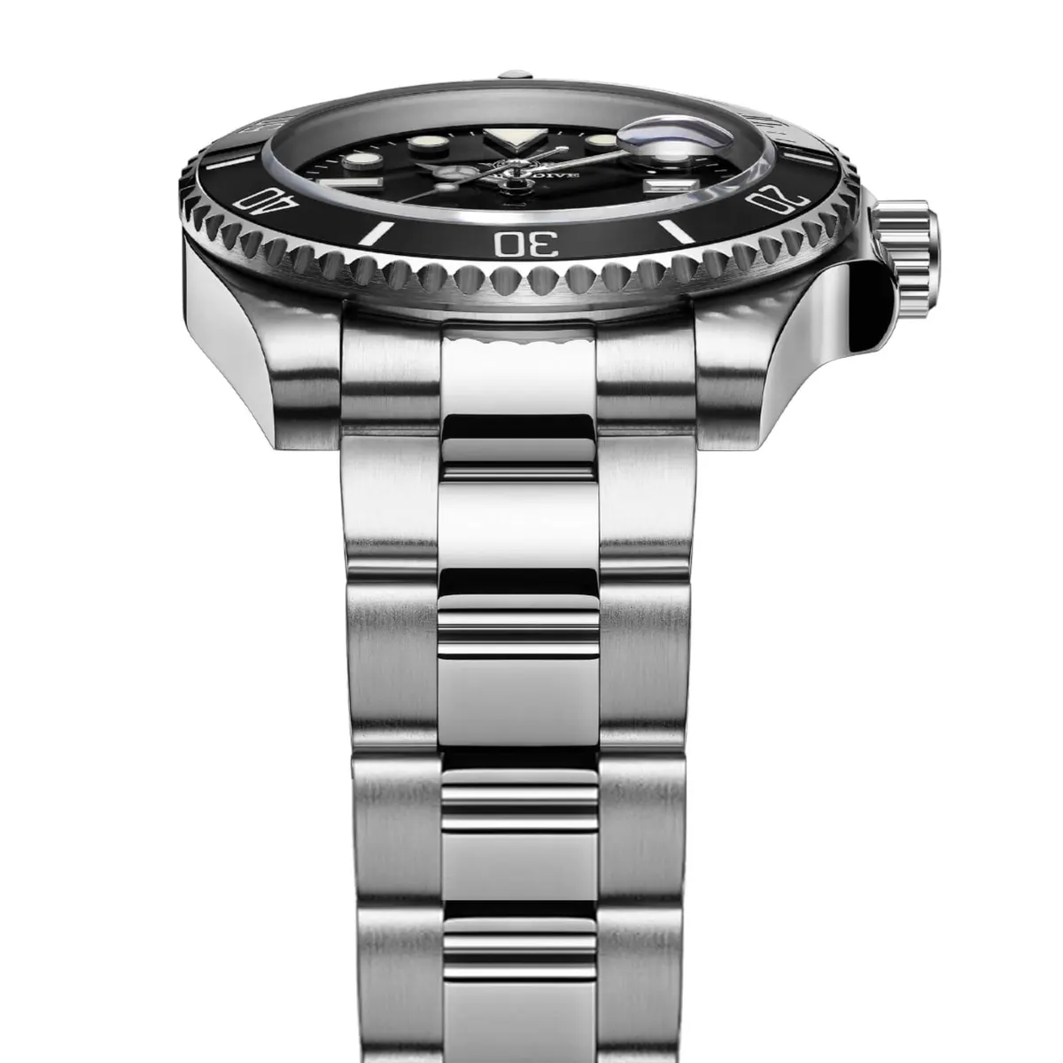 Montre Addiesdive Quartz 41 mm – Noir / Bracelet silicone