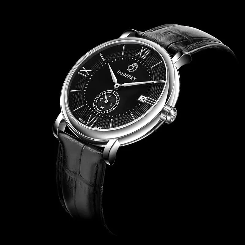 Montre Boderry Quartz 40 mm – Cuir