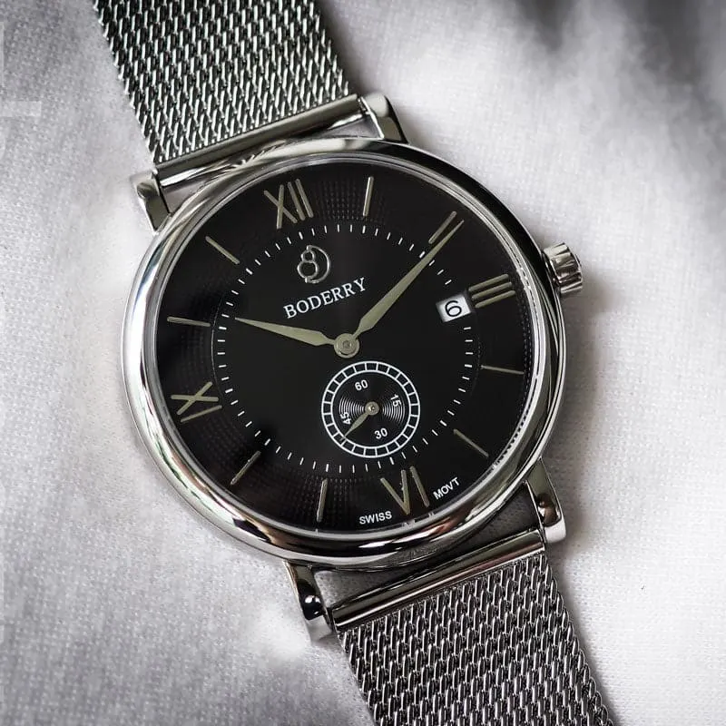 Montre Boderry Quartz 40 mm – Cadran noir