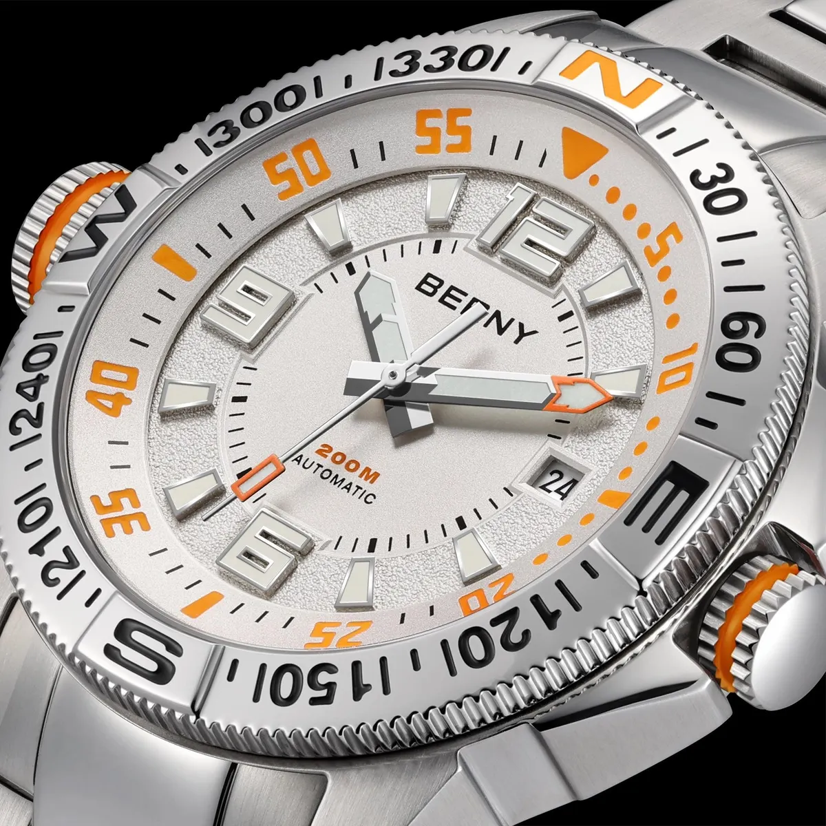 Montre Berny AM162MS – Argent / Blanc