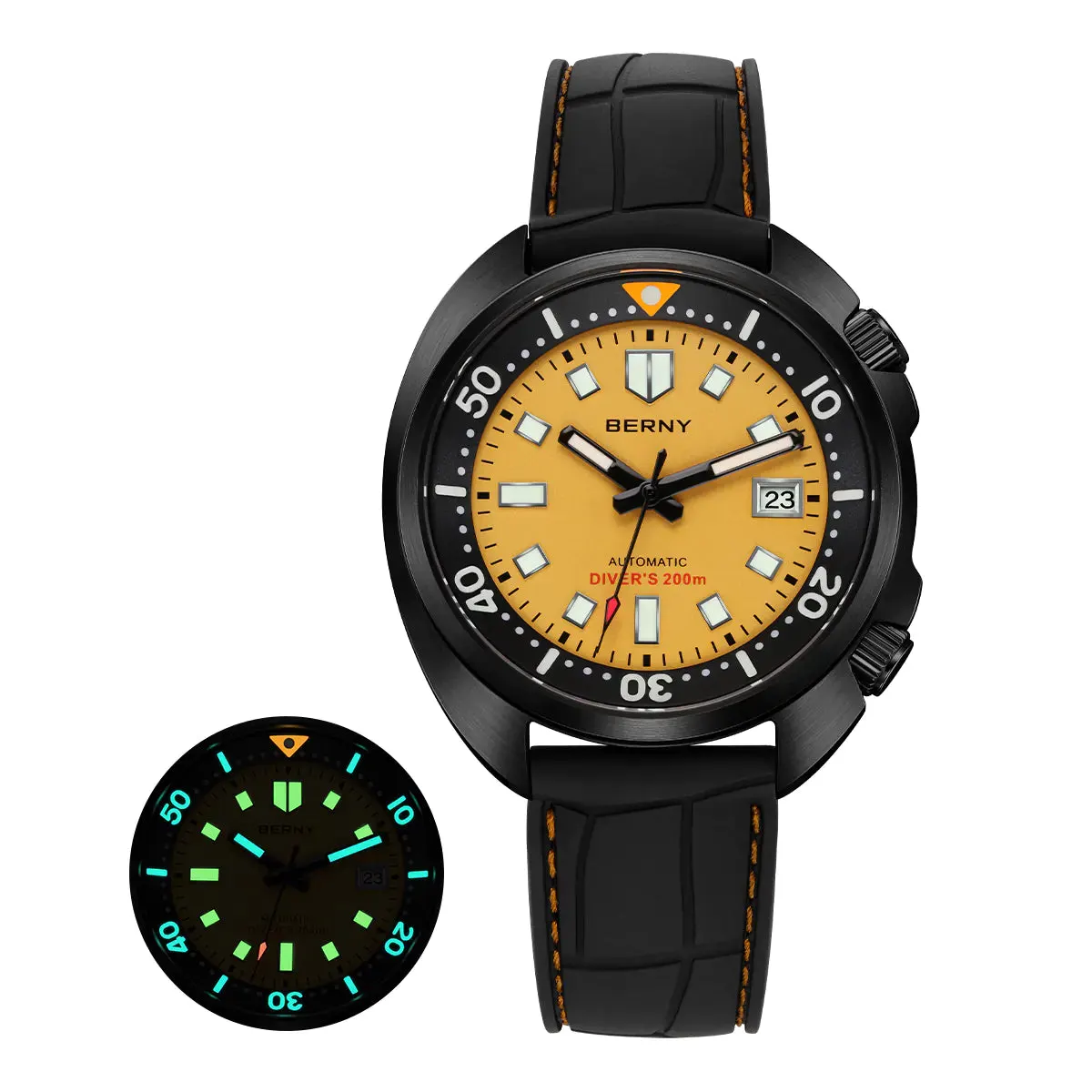Montre Berny AM1970M-BLK Automatique – Jaune