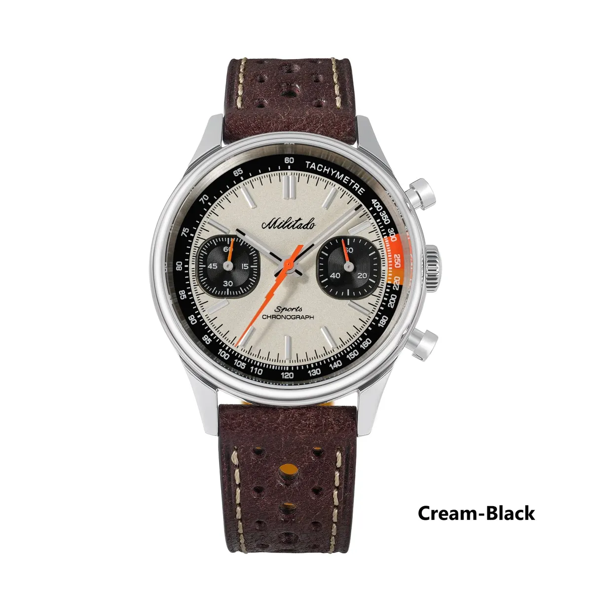 Montre Militado ML23 Quartz 40 mm – Crème · Noir