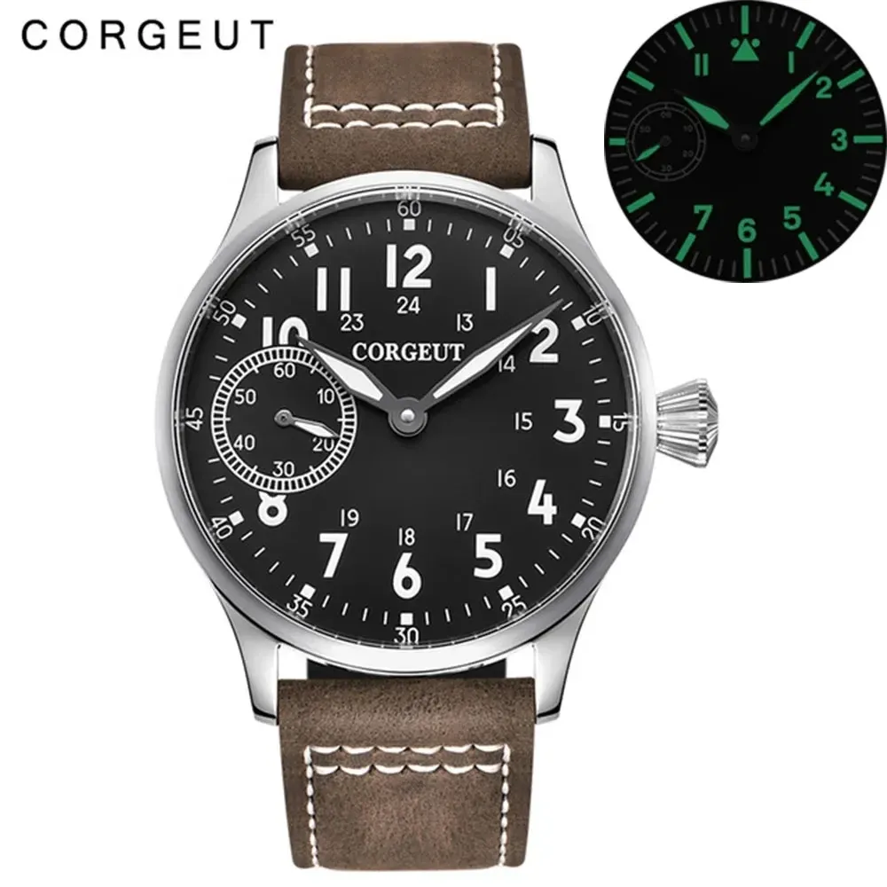 Montre Corgeut Mécanique manuel 44 mm – Blanc