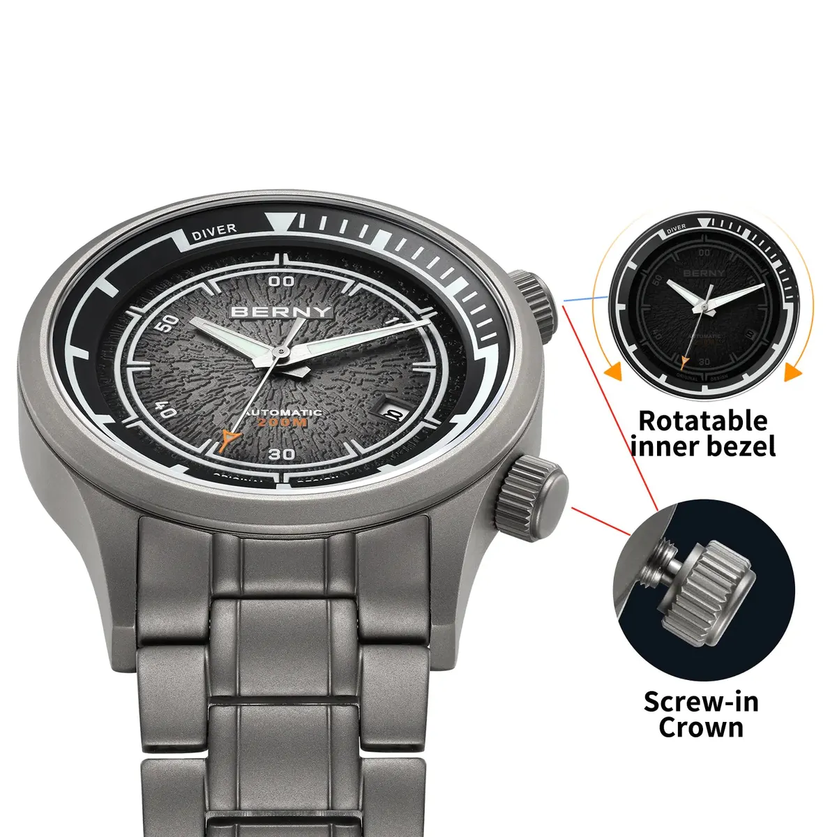 Montre Berny AMT159MS – Noir
