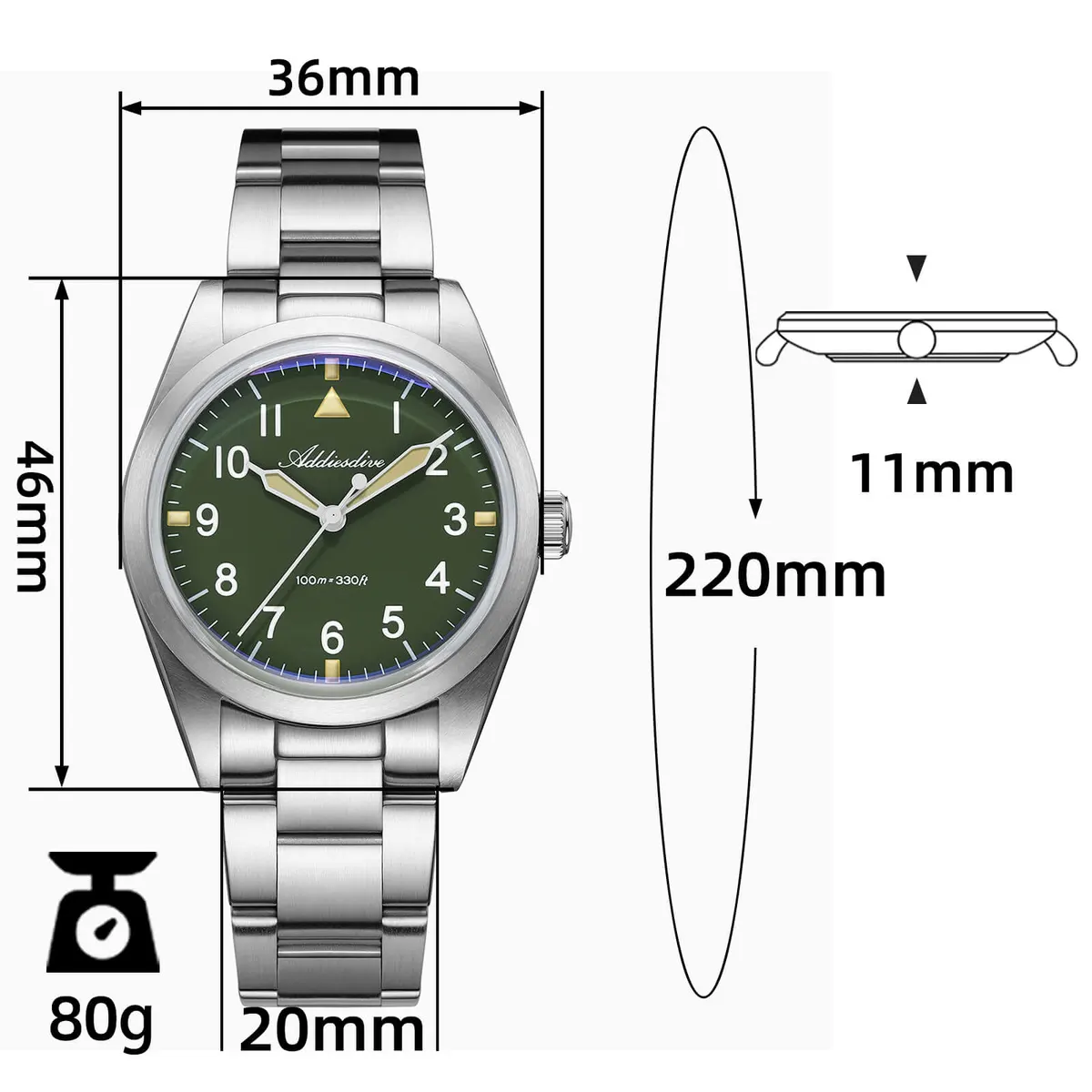 Montre Addiesdive AD2502 – Vert