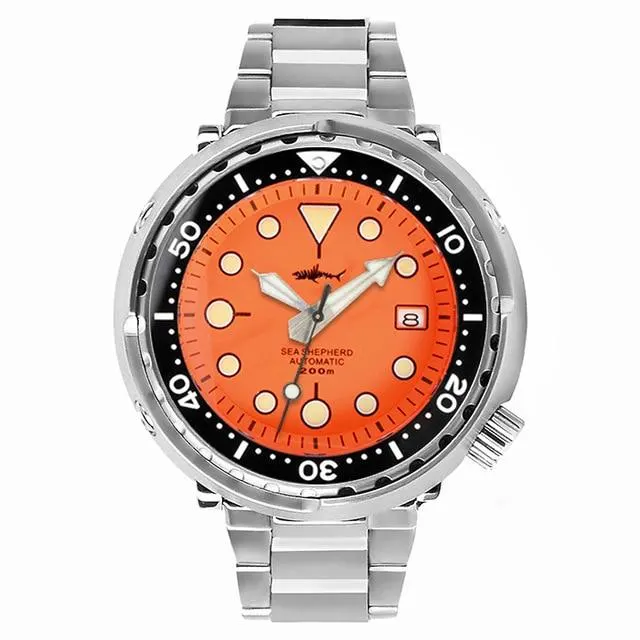 Montre Heimdallr Automatique 47 mm – Orange / Acier inoxydable