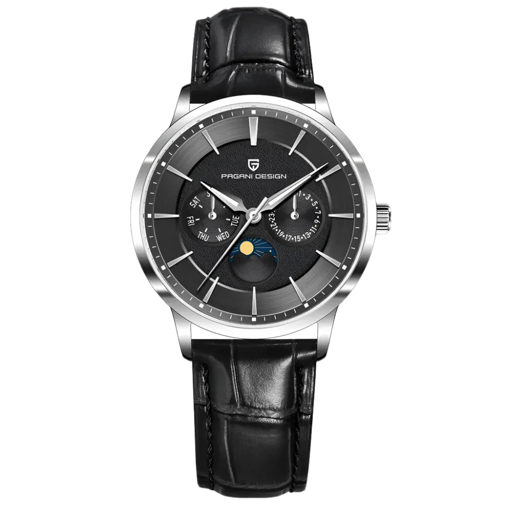 Montre Pagani Design PD-1795 Quartz 40 mm – Noir cuir