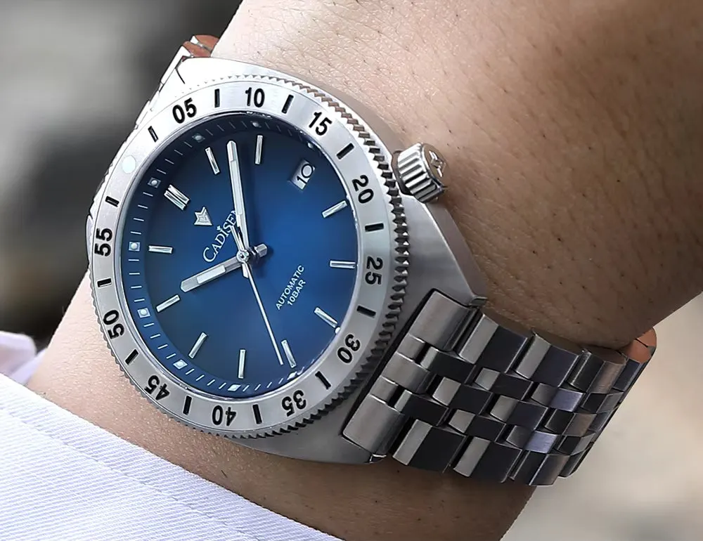 Montre Cadisen C8230 Automatique 39 mm – Bleu