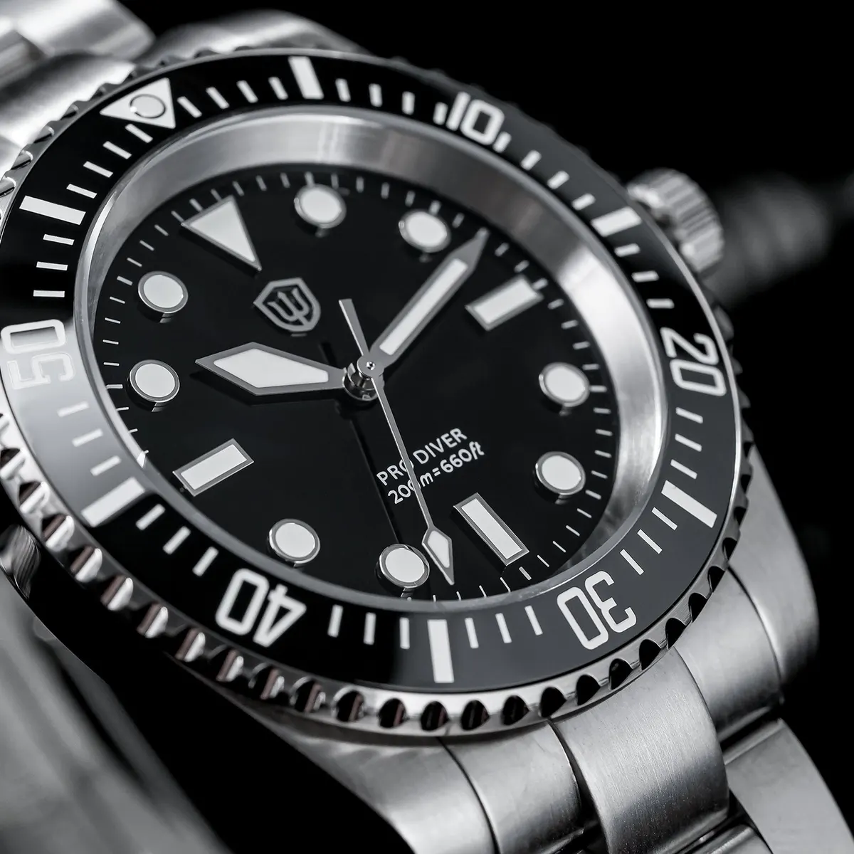 Montre Watchdives WD1680Q Quartz 39 mm – Lunette verte