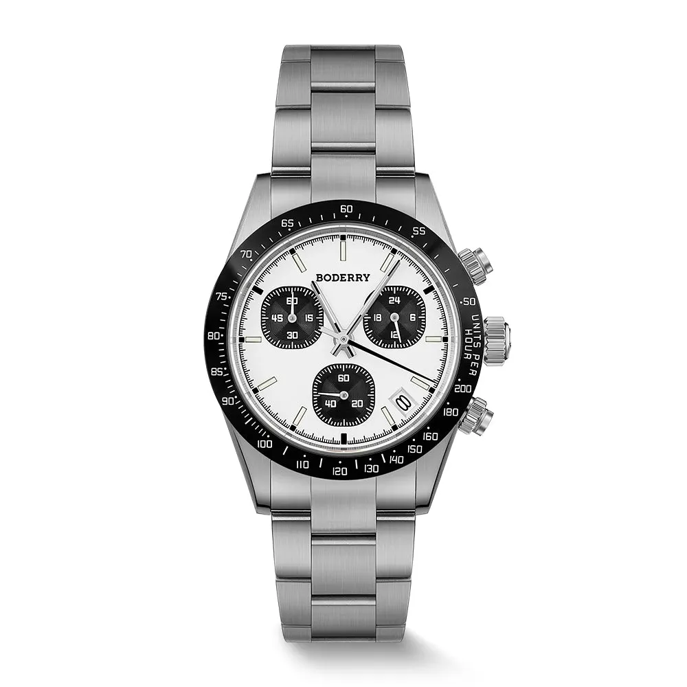 Montre Boderry Méca-quartz 40 mm – Blanc