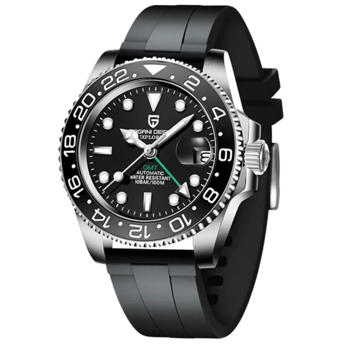Montre Pagani Design Automatique 40 mm – Noir / Caoutchouc