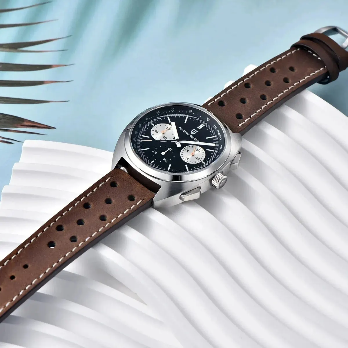 Montre Pagani Design Méca-quartz 39 mm – Blanc / Bracelet Oyster
