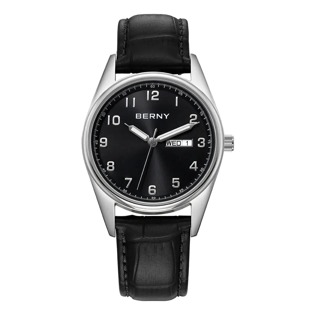 Montre Berny Quartz – Noir / Argent