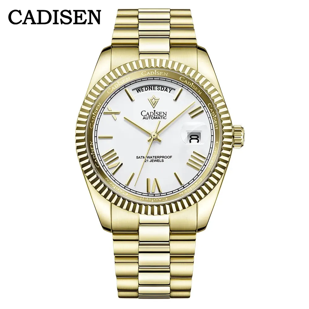Montre Cadisen C8185 Automatique 40 mm – Blanc
