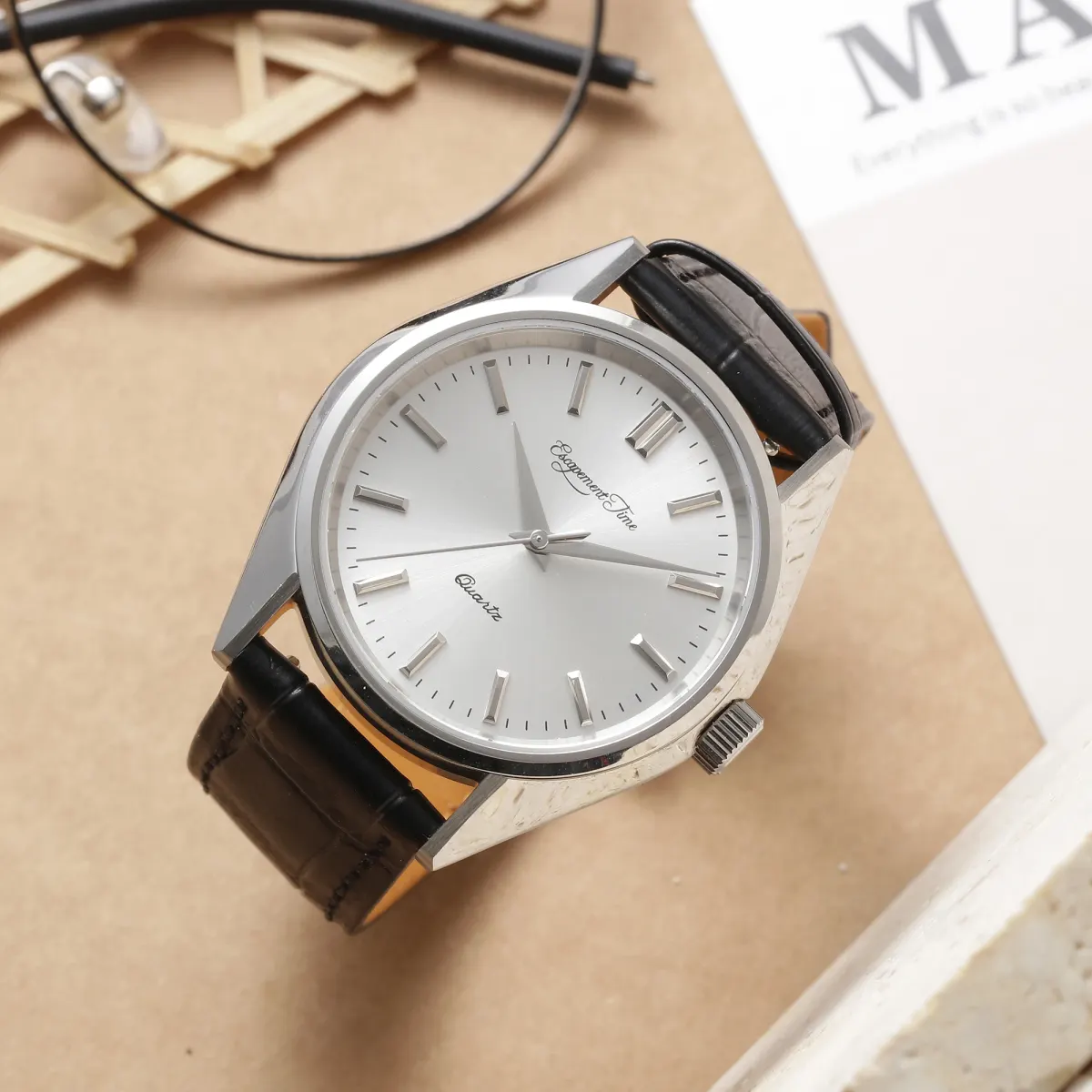 Montre Escapement Time Quartz 40 mm – Argent