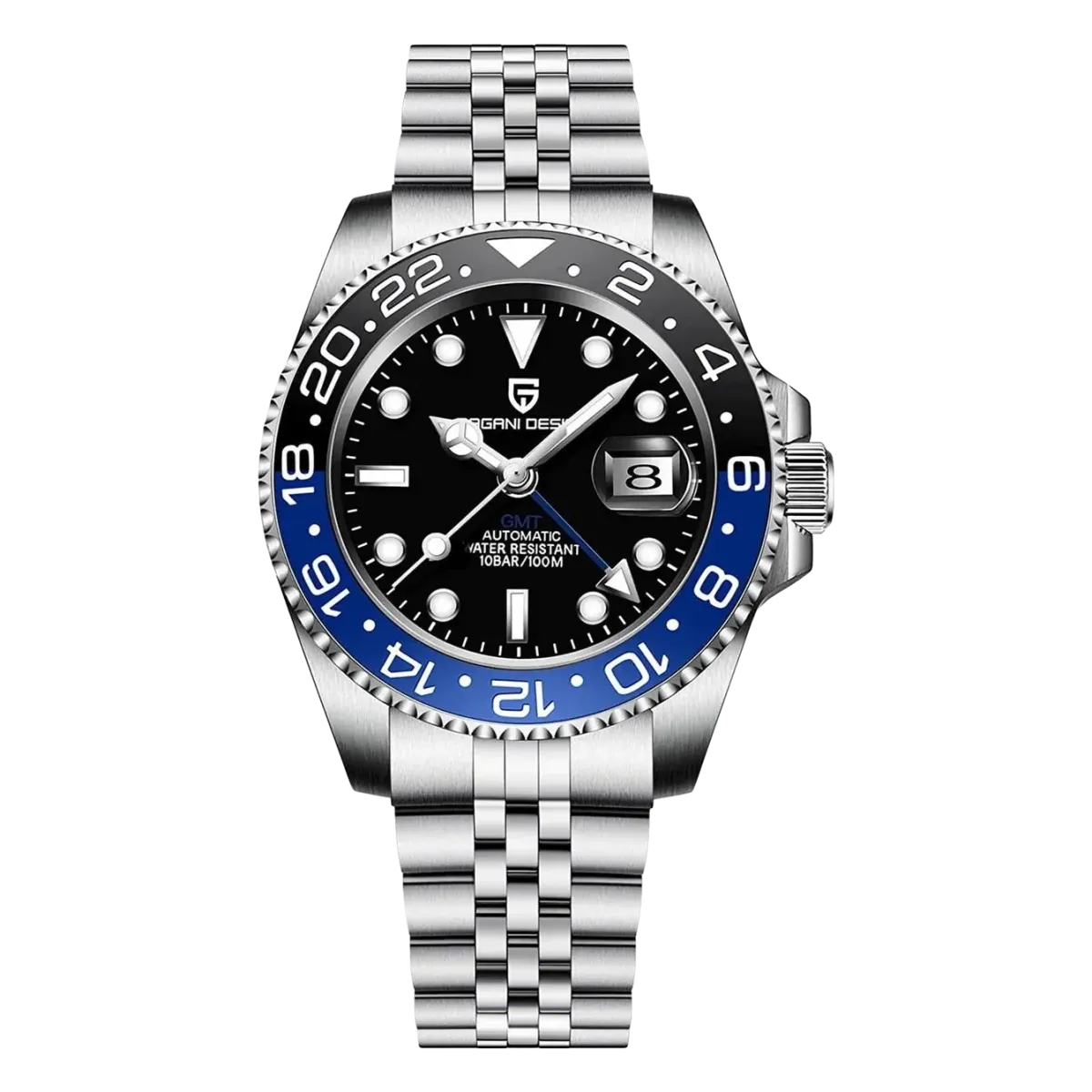 Montre Pagani Design PD-1662 Automatique 40 mm – Noir bleu / Bracelet jubilé
